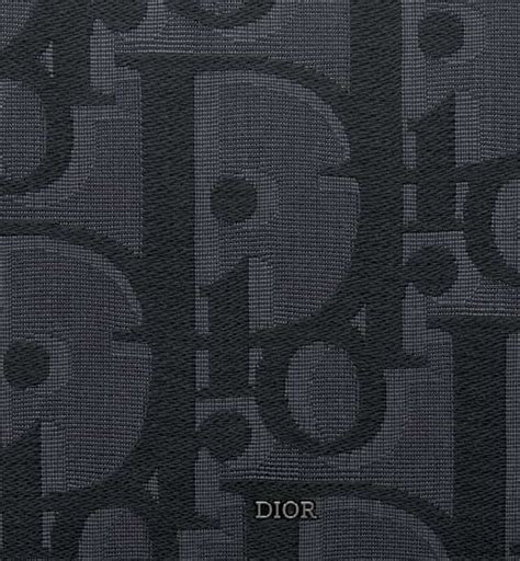 Pochette A5 Toile jacquard Maxi Dior Oblique noir 